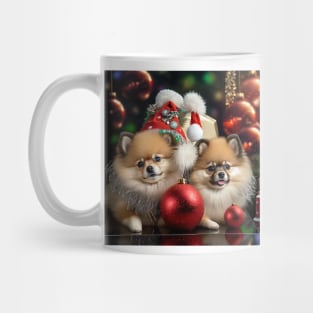 CHRISTMAS DOGS: pomeranian special christmas edition Mug